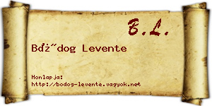 Bódog Levente névjegykártya